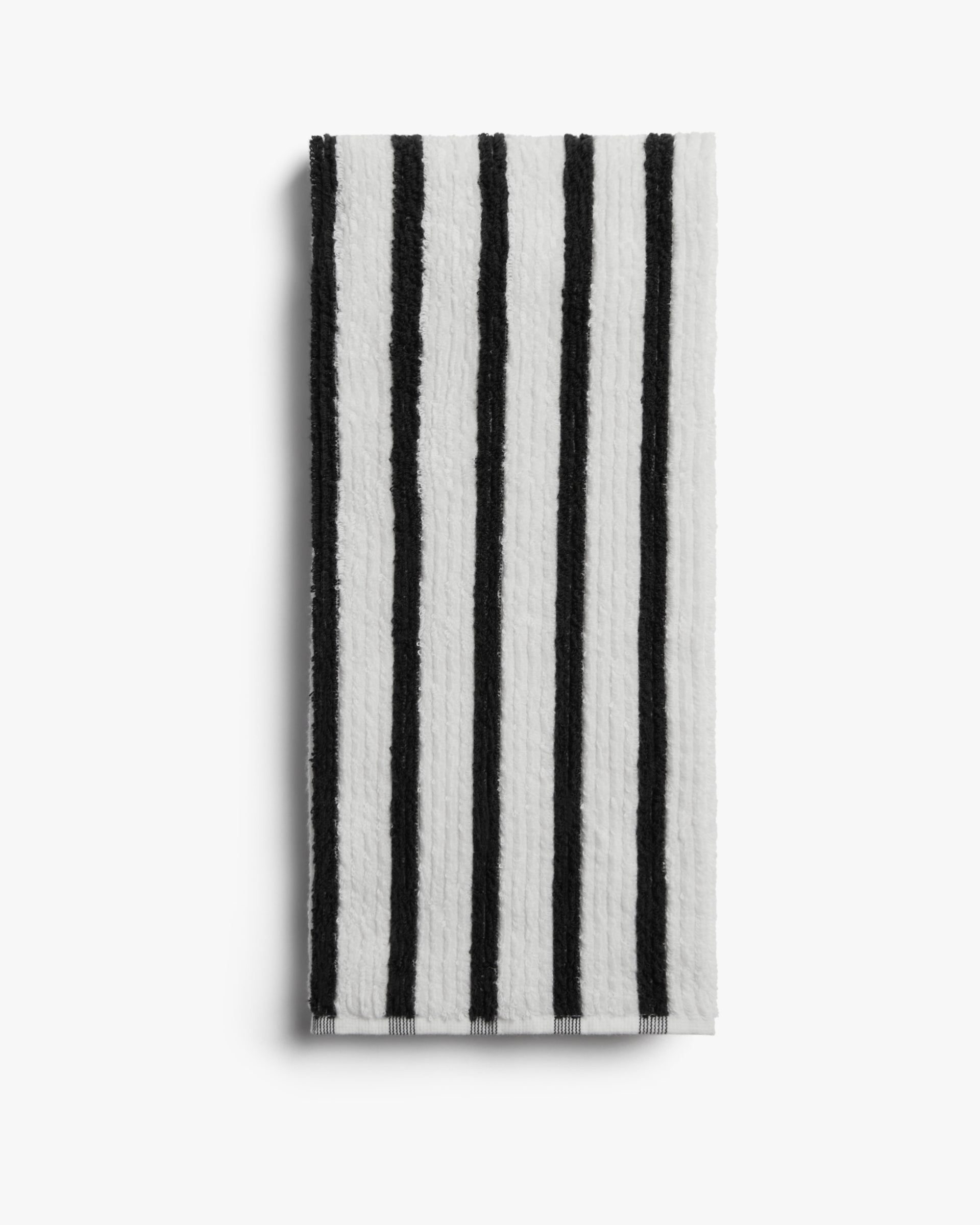 6+6 Organic Resort Stripe Bath Towel Set - Soft & Absorbent Black Striped Towels for Spa, Beach, and Luxury Bathroom Decor