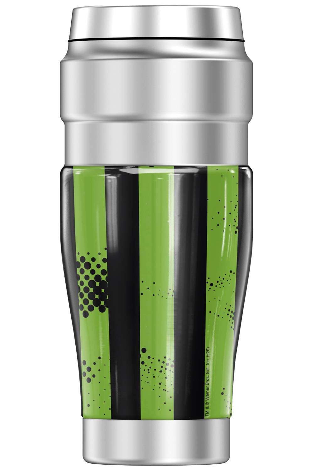 Beetlejuice Stainless Steel Travel Tumbler 16oz - Vacuum Insulated Double Wall Thermos Mug - Keeps Drinks Hot/Cold for Hours - Perfect for Coffee, Tea, Hiking, Camping & Office Use