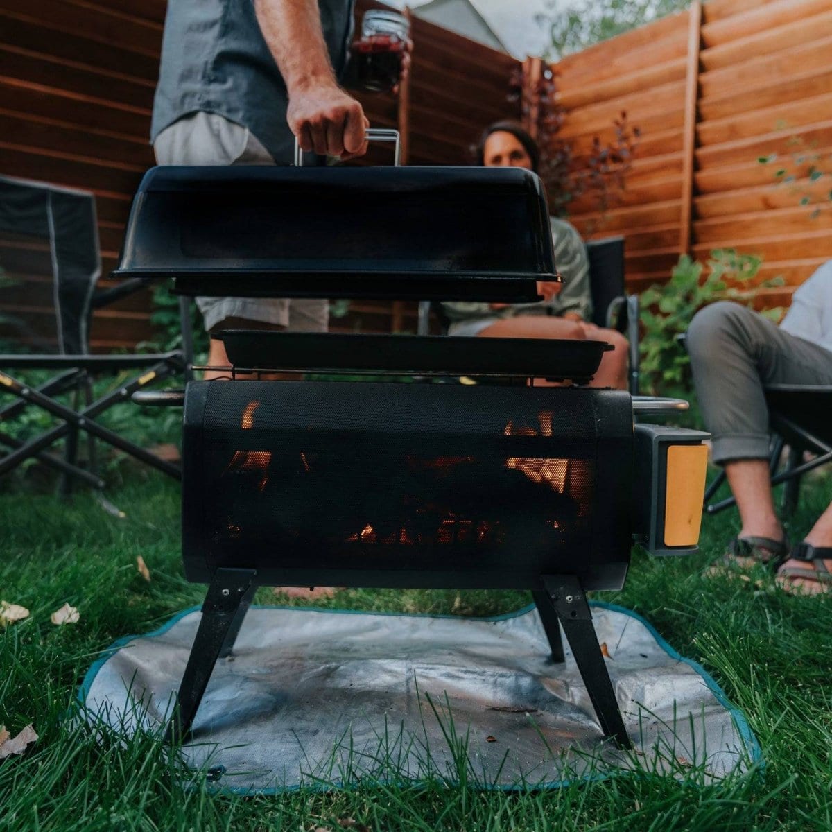 Stainless Steel Fire Pit Grill Lid Cover - Heavy Duty BBQ Cooking Accessory for Outdoor Camping, Backyard, and Patio Use