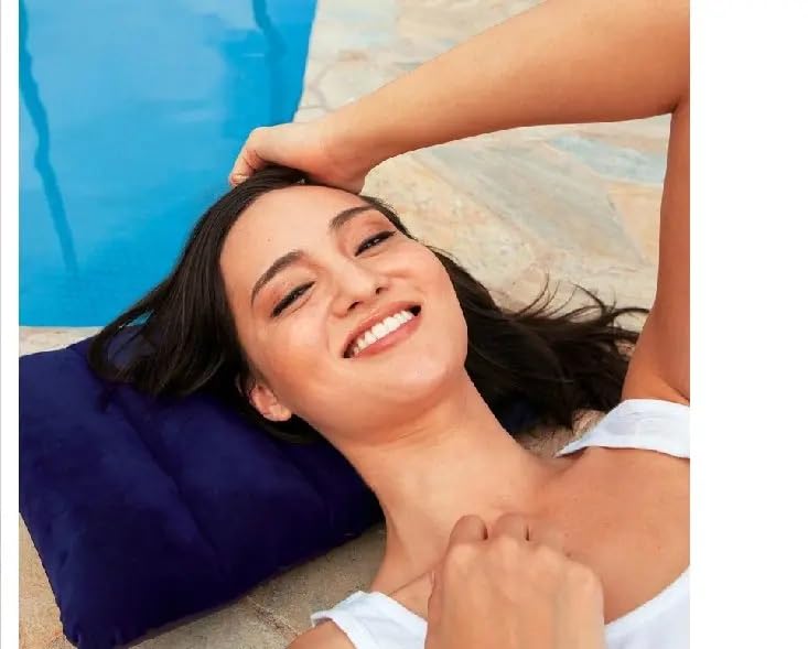 EZ Living Inflatable Travel Neck Pillow - Air Fill Comfort for Train, Plane & Car Rides - Portable & Ergonomic Support for Long Trips & Commutes
