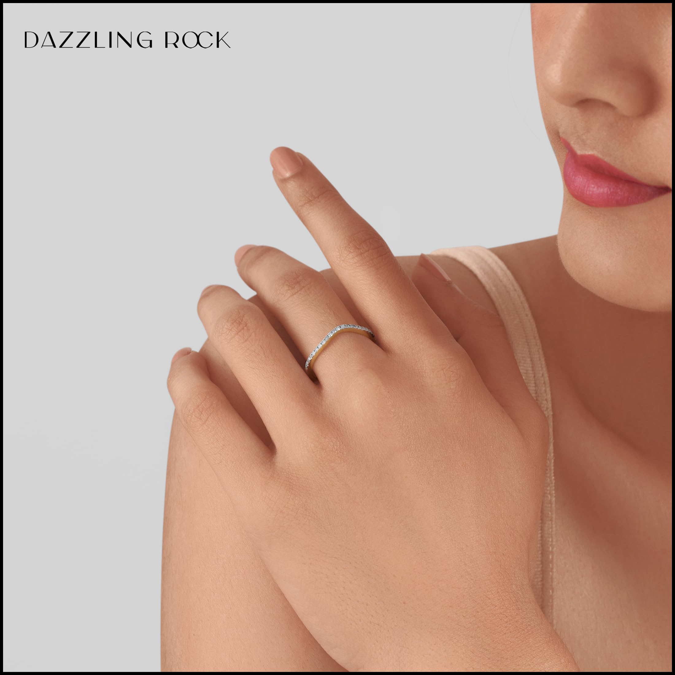 0.15 CTTW Round White Diamond Wedding Ring Enhancer Guard Band for Women - Solid Gold Dazzlingrock Collection | Perfect for Bridal, Anniversary & Special Occasions
