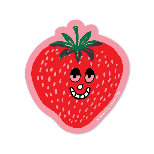 Funny Strawberry Car Bumper Sticker - Waterproof Vinyl Decal for Cars, Trucks, Laptops - Perfect for Fruit Lovers & Summer Road Trips