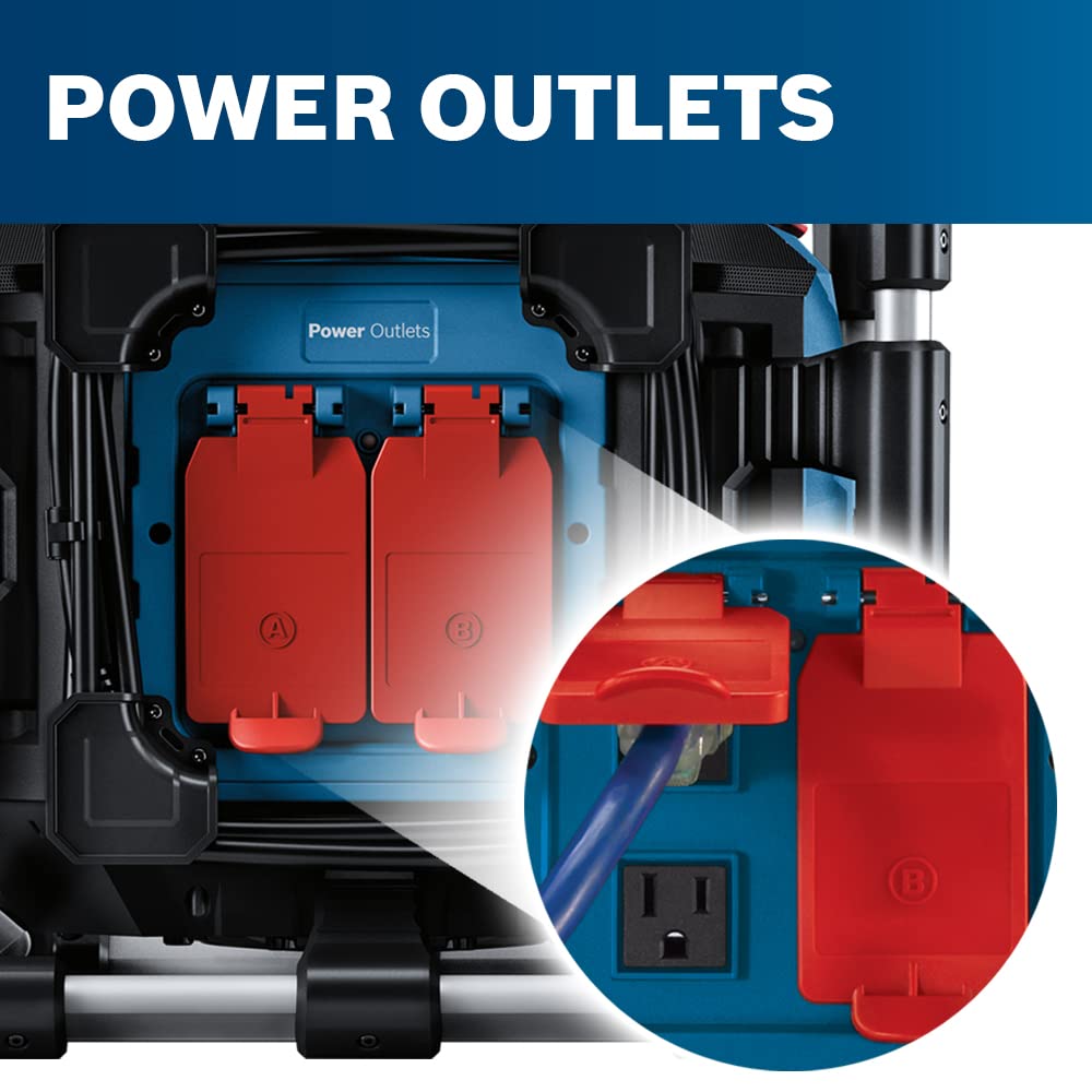 BOSCH GPB18V-5CN 18V Bluetooth® 5.0 Jobsite Radio with USB Power Station - Perfect for Construction Sites, Workshops & Outdoor Work