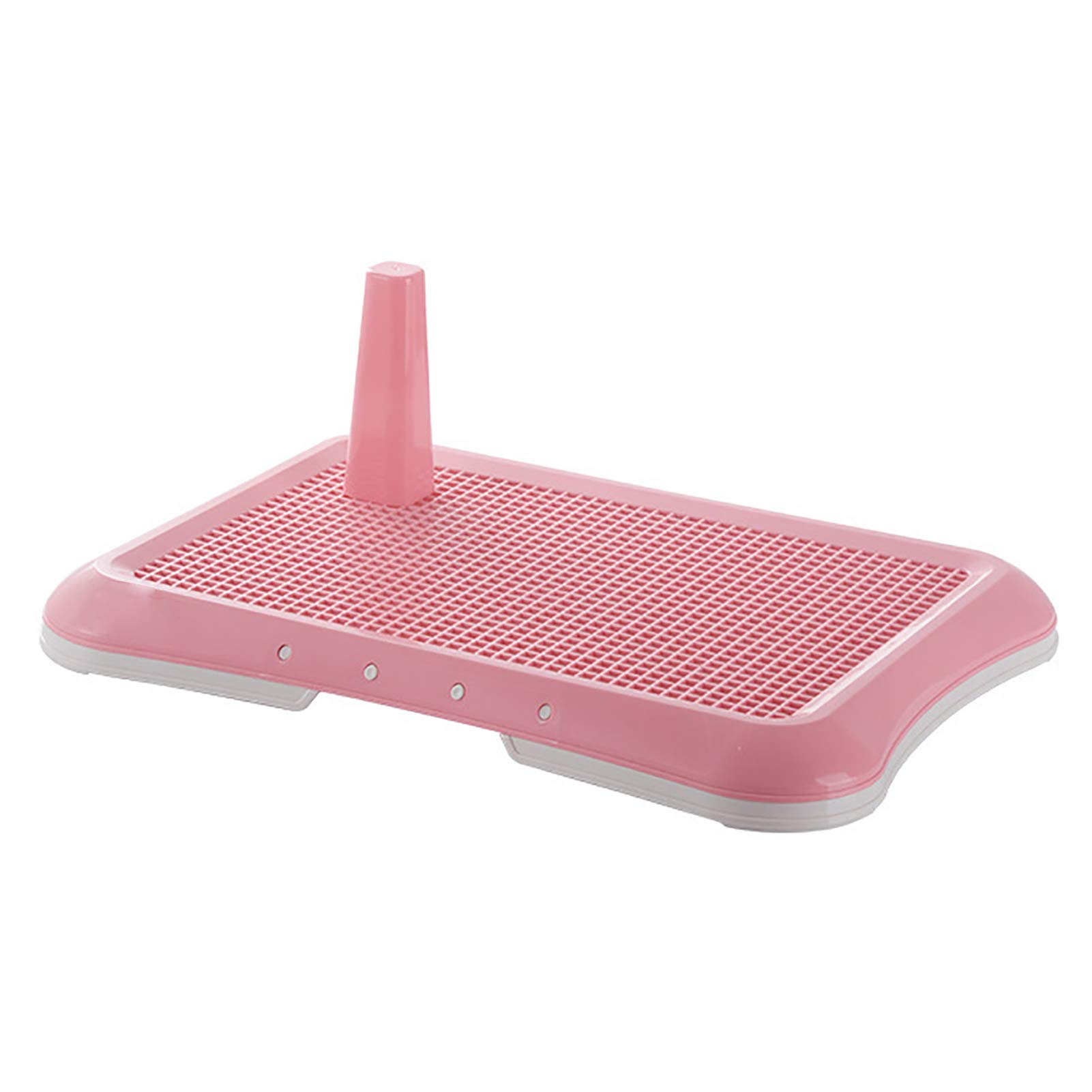 NGW Dog Toilet Tray - Puppy Potty Training Pad Holder with Removable Post | Indoor Pet Litter Box | Easy Clean Mesh Design for Small & Medium Dogs | Perfect for Apartments & House Training