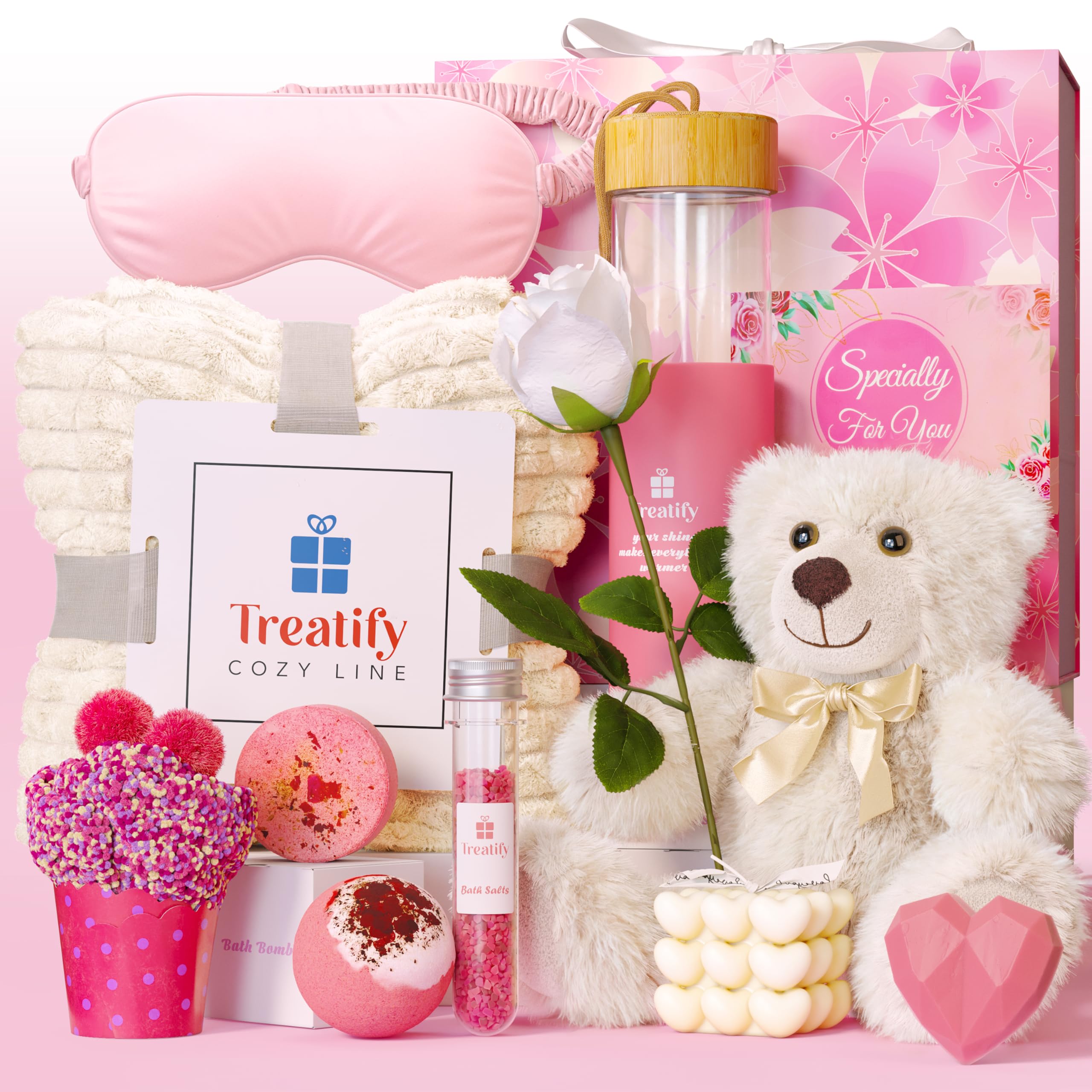 12-Piece Thoughtful Gift Set for Women - Birthday, Get Well Soon, Self Care, Sister & Her - Perfect Gift Basket for Relaxation, Recovery & Special Occasions