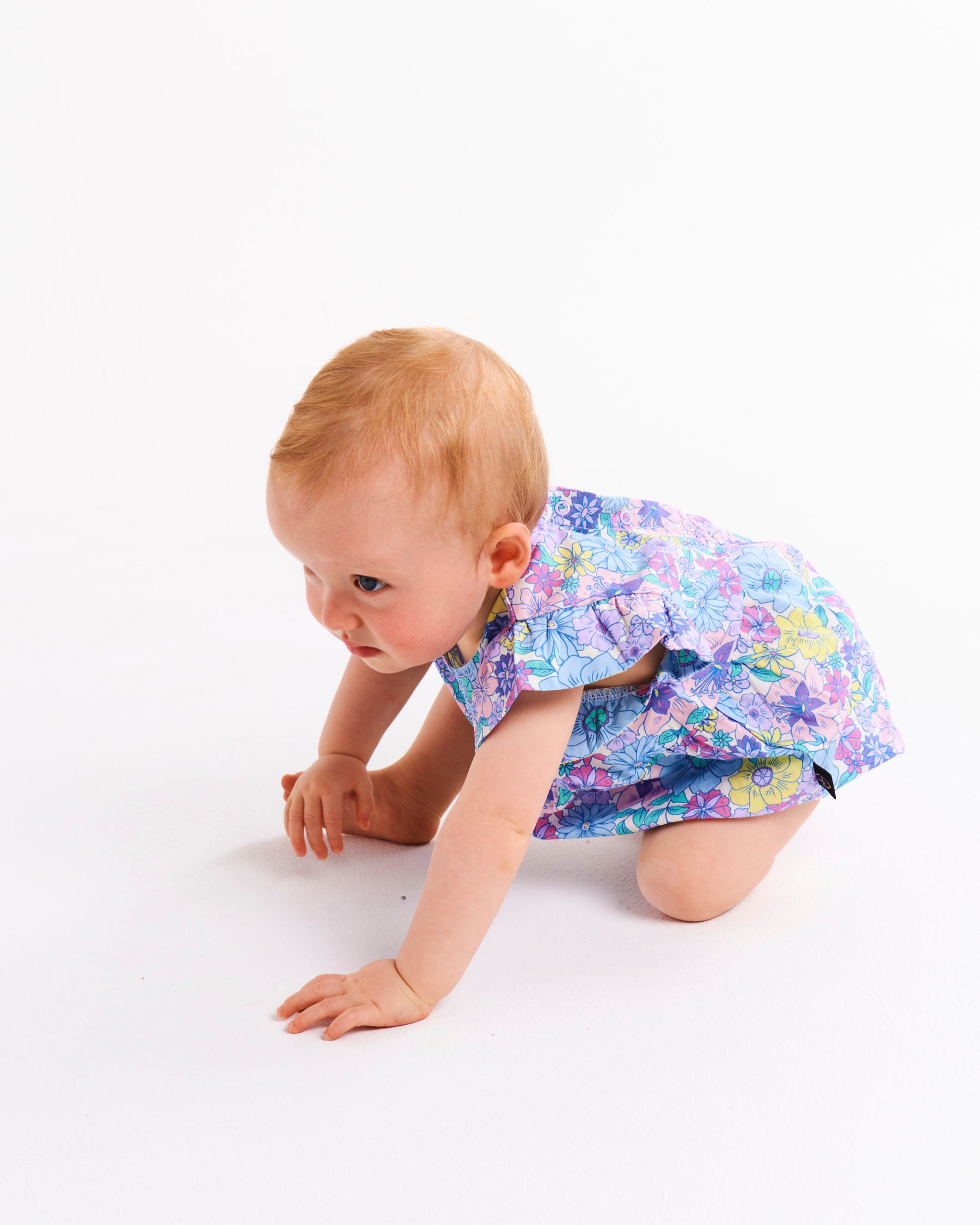 Organic Cotton Frill Playsuit for Baby Girls - Soft & Comfortable Romper for Playtime, Photoshoots & Special Occasions