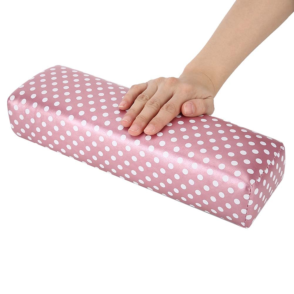 Premium Microfiber Leather Nail Arm Rest Cushion - Ergonomic Hand & Toenail Support for Manicures & Pedicures | Salon-Grade Nail Art Armrest Stand (Pink) - Perfect for Nail Technicians & Home Spa Treatments