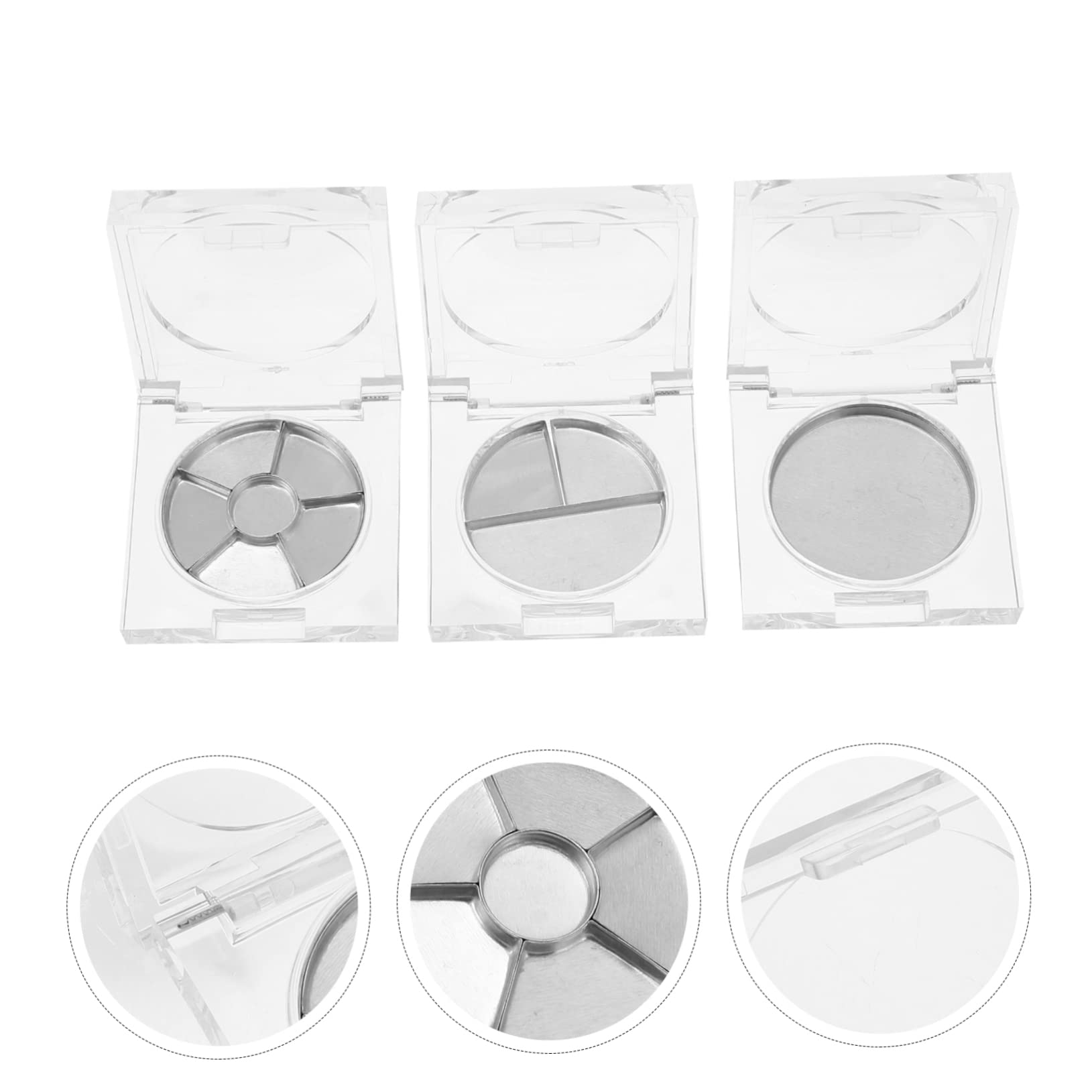 14pcs Clear Blush & Eyeshadow Empty Palette Box - Travel-Friendly Makeup Organizer with Lid, Transparent Plastic Storage Case for Eyeshadow, Blush, Highlighter - Perfect for Makeup Artists, Travel & Home Use