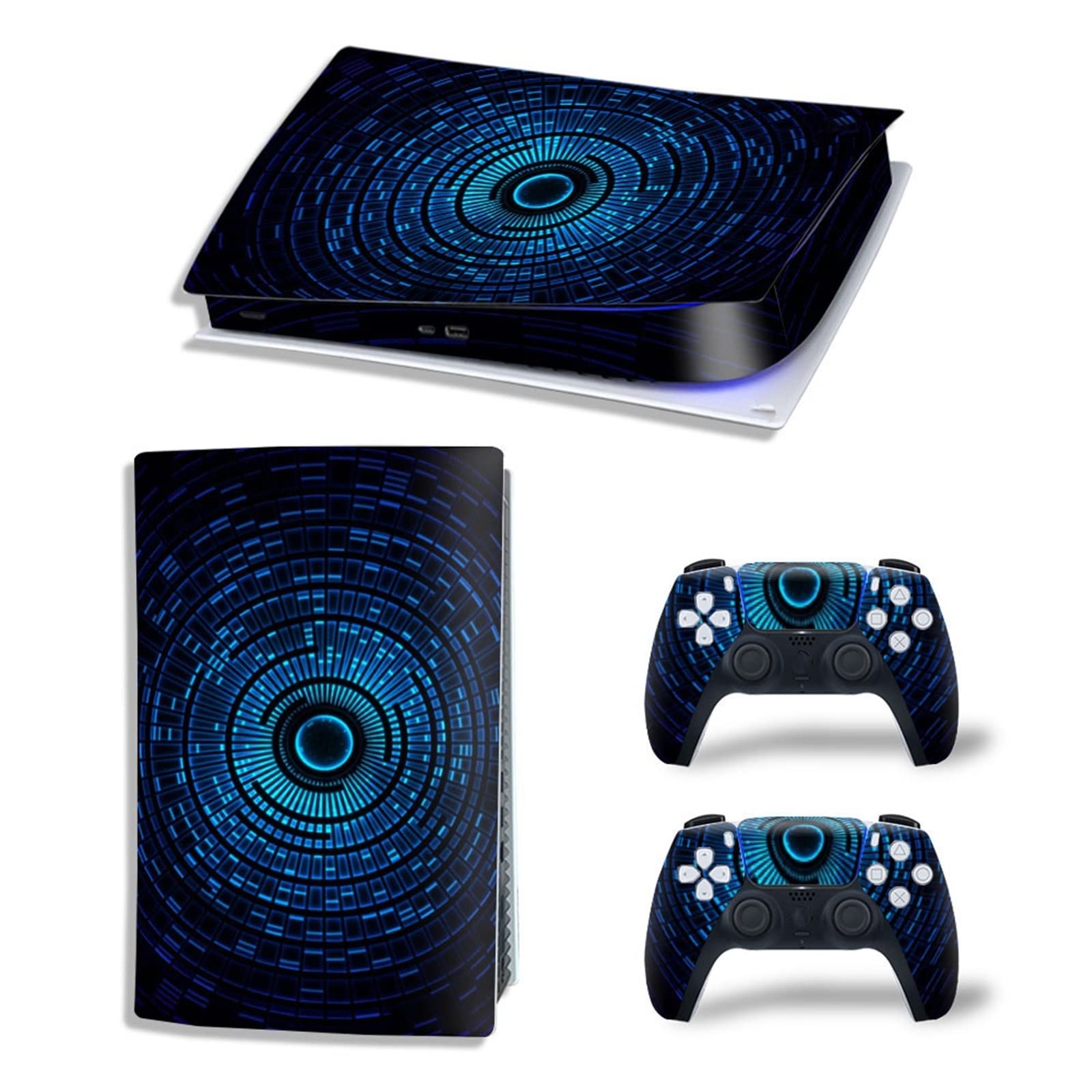 Anime Console Vinyl Skin Decal for PS5 Digital Edition - Scratch-Resistant Protective Cover with 2 Controller Skins | Bubble-Free, Anti-Scratch Design | Perfect for Gaming Setups & Anime-Themed Rooms