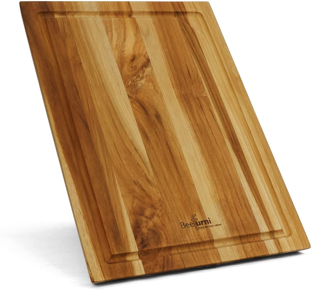 Premium Organic Teak Wood Cutting Board 15.5 Inch - Set of 10 Durable Kitchen Chopping Boards with Lifetime Replacement - Perfect for Meal Prep, Charcuterie & Entertaining