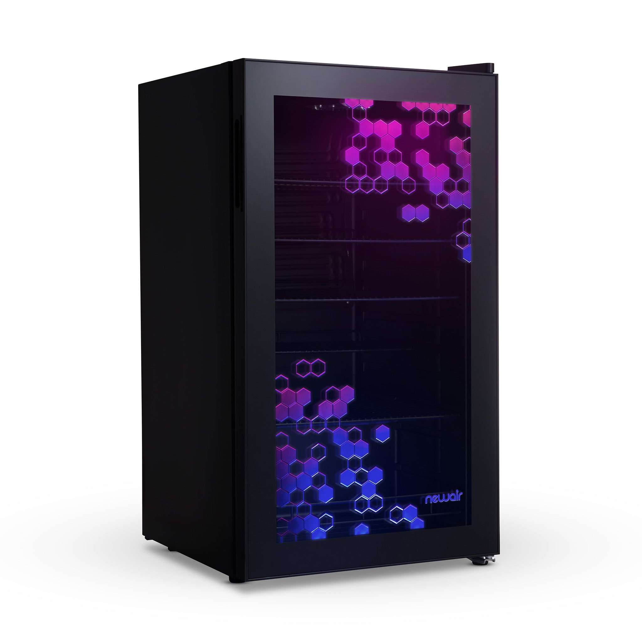 Newair® Prismatic™ Series 85 Can Beverage Refrigerator - Compact 18.7 Inch Mini Fridge for Beer, Soda & Wine - Perfect for Home Bar, Office, Dorm Room & Game Room