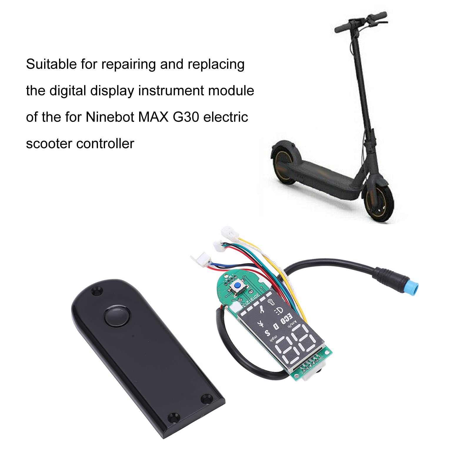 MAX G30 Electric Scooter Dashboard Protective Cover Assembly with Bluetooth Digital Display - Includes Screw & Wrench Kit | Weatherproof & Shockproof for Commuting, Outdoor Riding & Urban Travel