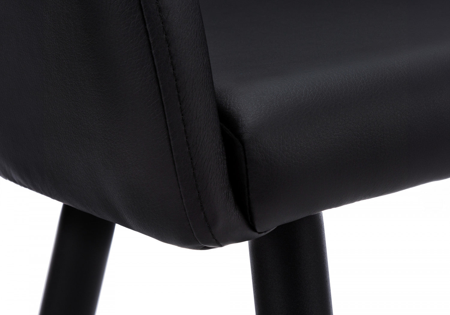 Amara Modern Dining Chairs - Set of 2 Black Upholstered Side Chairs for Kitchen, Dining Room & Home Office - Comfortable & Stylish Seating Solution