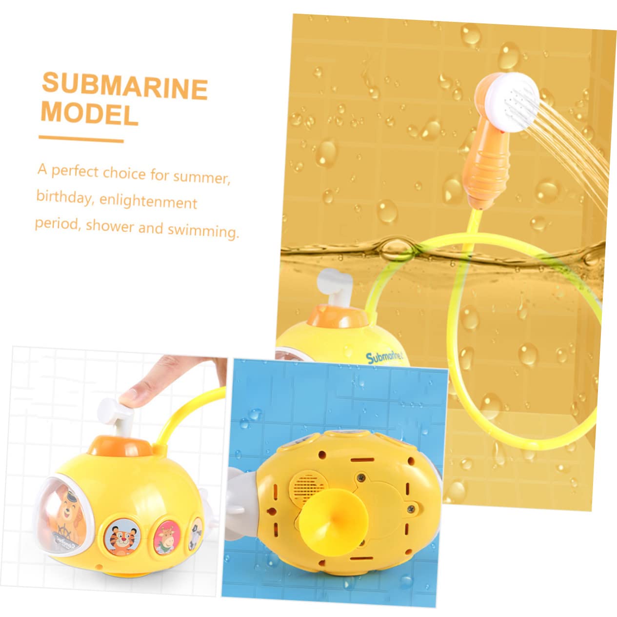 VICASKY 4-Piece Kids Bath Toys Set - Fun Water Play Duck Toys for Toddlers & Children - BPA-Free Plastic Yellow Rubber Ducks for Bathtub, Pool & Beach Playtime
