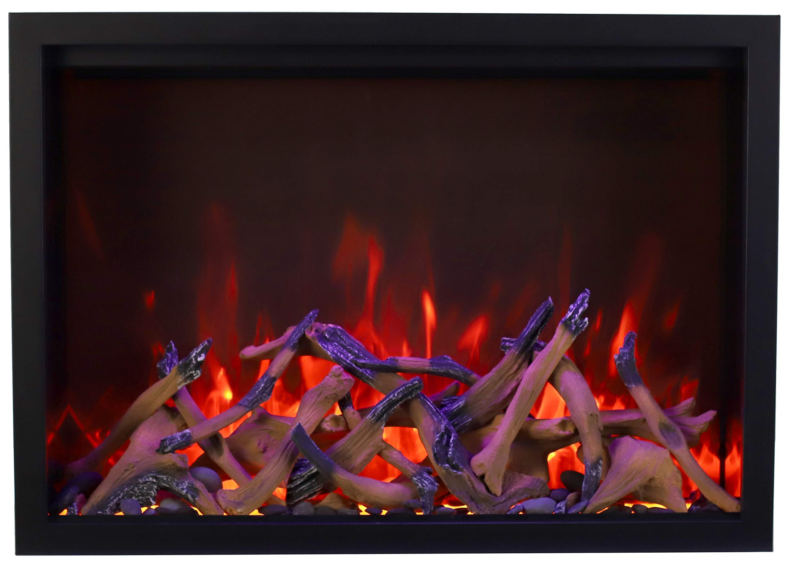 TRD-44 Electric Fireplace Heater - Realistic Flame Effect, Energy Efficient, Remote Control - Perfect for Living Room, Bedroom & Office Warmth