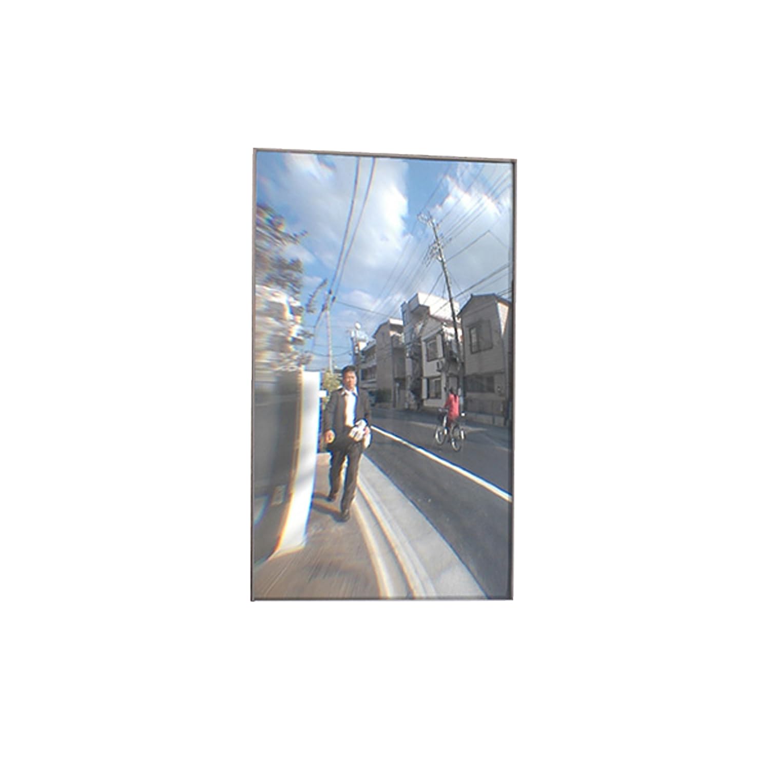 Komy F15 Safety Mirror - Flat Convex Blind Spot Mirror for Cars with Adhesive Backing | Ideal for Parking, Lane Changes & Driveway Safety