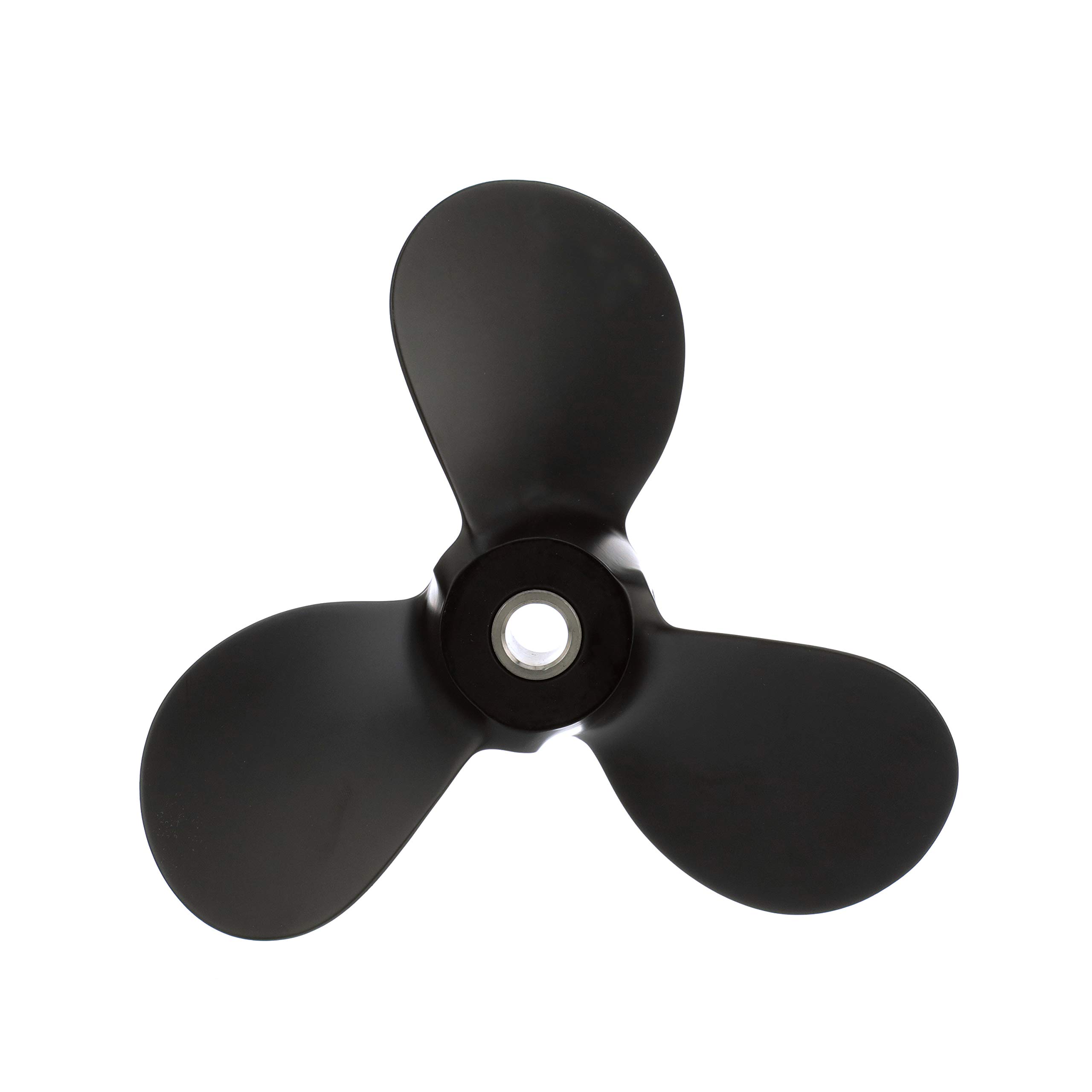 Quicksilver Black Diamond 3-Blade Aluminum Boat Propeller - Compatible with Yamaha, Honda, Evinrude & Johnson Outboard Motors - Perfect for Fishing, Watersports & Marine Activities