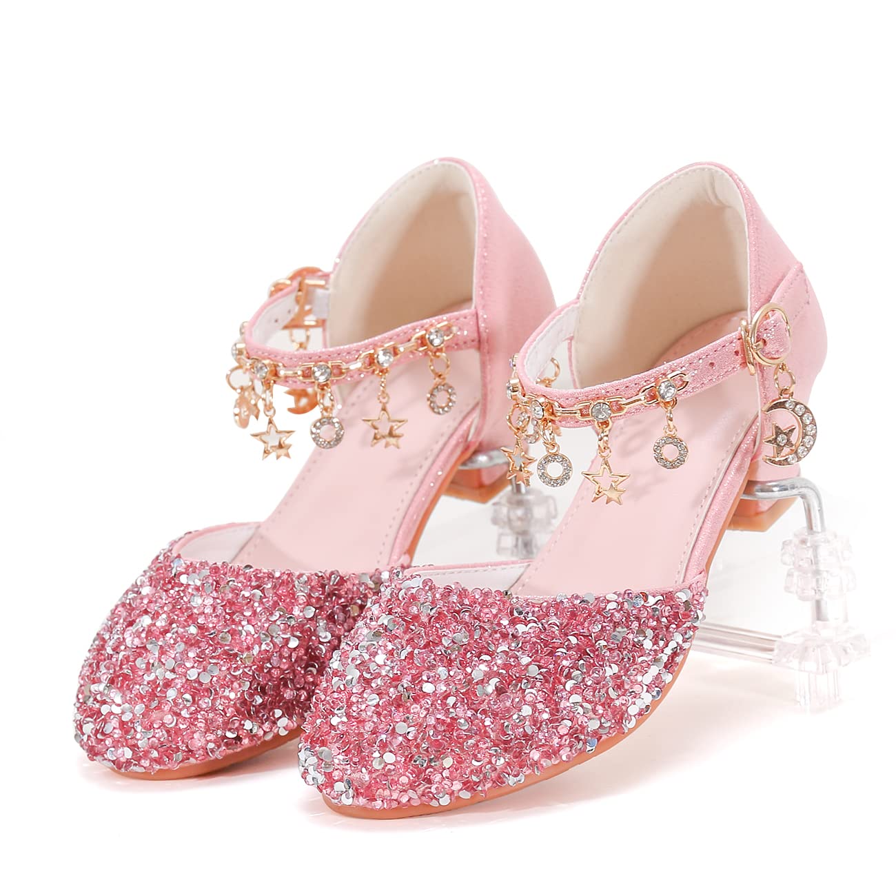 Sparkly Princess Heels for Girls - Elegant Dress Up Shoes for Little Girls | Cinderella Inspired Party Shoes for Weddings, Birthdays & Playtime