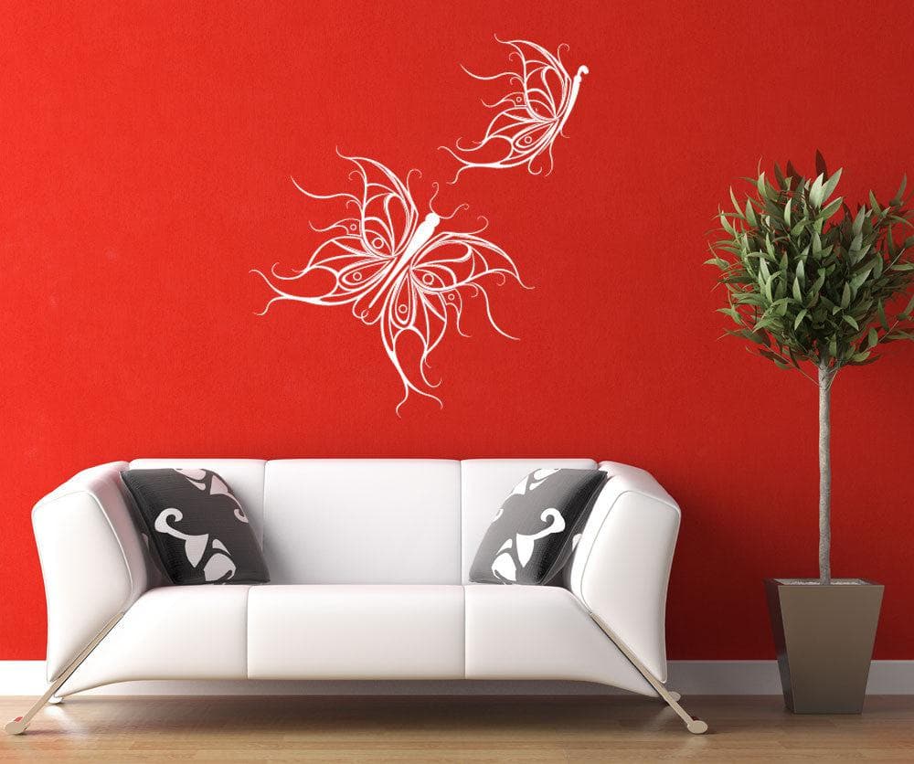 Vinyl Wall Decal Sticker - Flying Designer Butterflies #1084 | Removable Home Decor for Bedroom, Nursery & Living Room