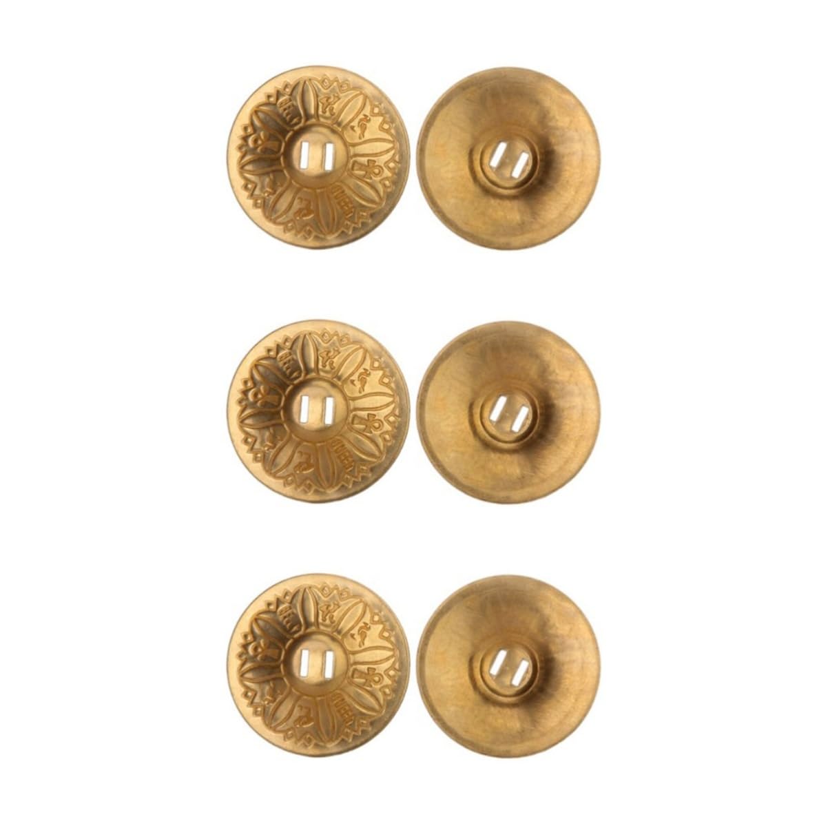 3 Pairs of Authentic Copper Belly Dance Finger Cymbals (Zills) - Professional Egyptian Dance Accessories for Performances, Costumes & Practice