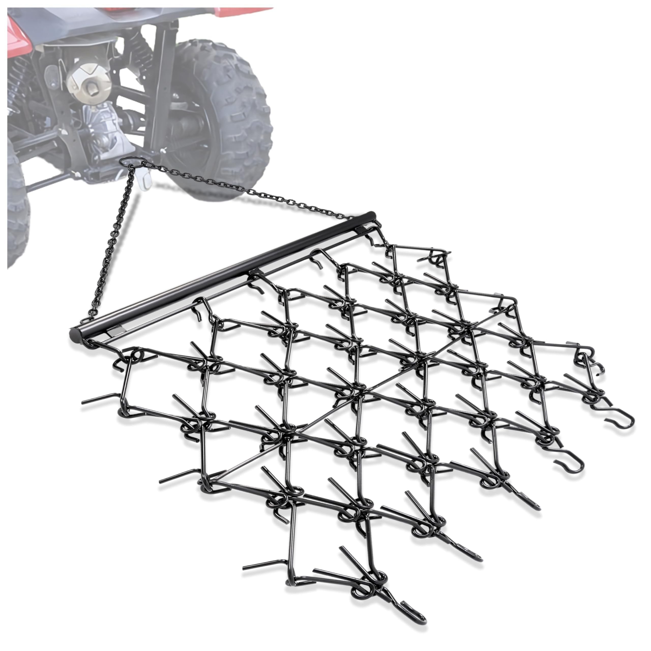 KUAFU 4' x 4' Heavy Duty Chain Drag Harrow with 3/8