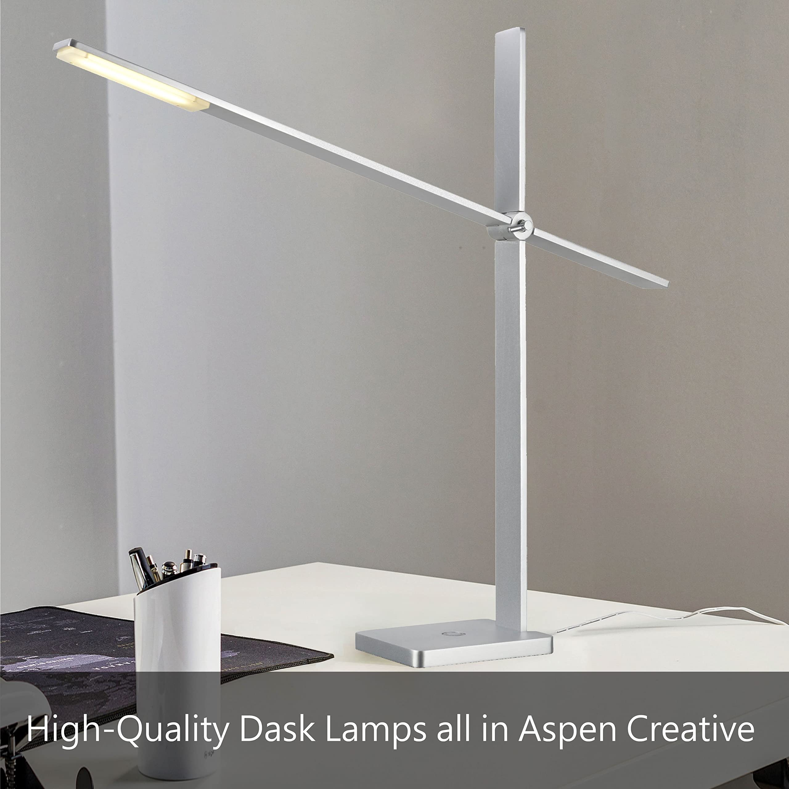 Aspen Creative 40210-12 Two Pack 22-Inch Transitional Ceramic Table Lamps with Off White Empire Shade - Set of 2 Elegant Home Decor Lamps for Living Room, Bedroom, or Office Lighting