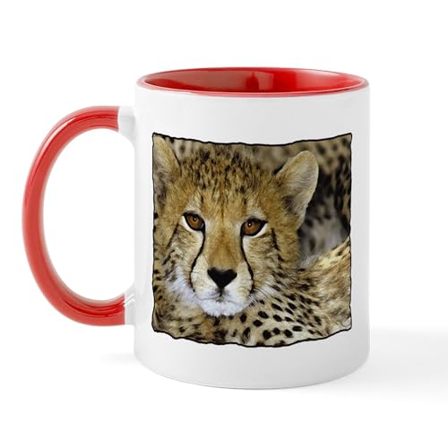 White/Red Inside - Cheetah Face Mug