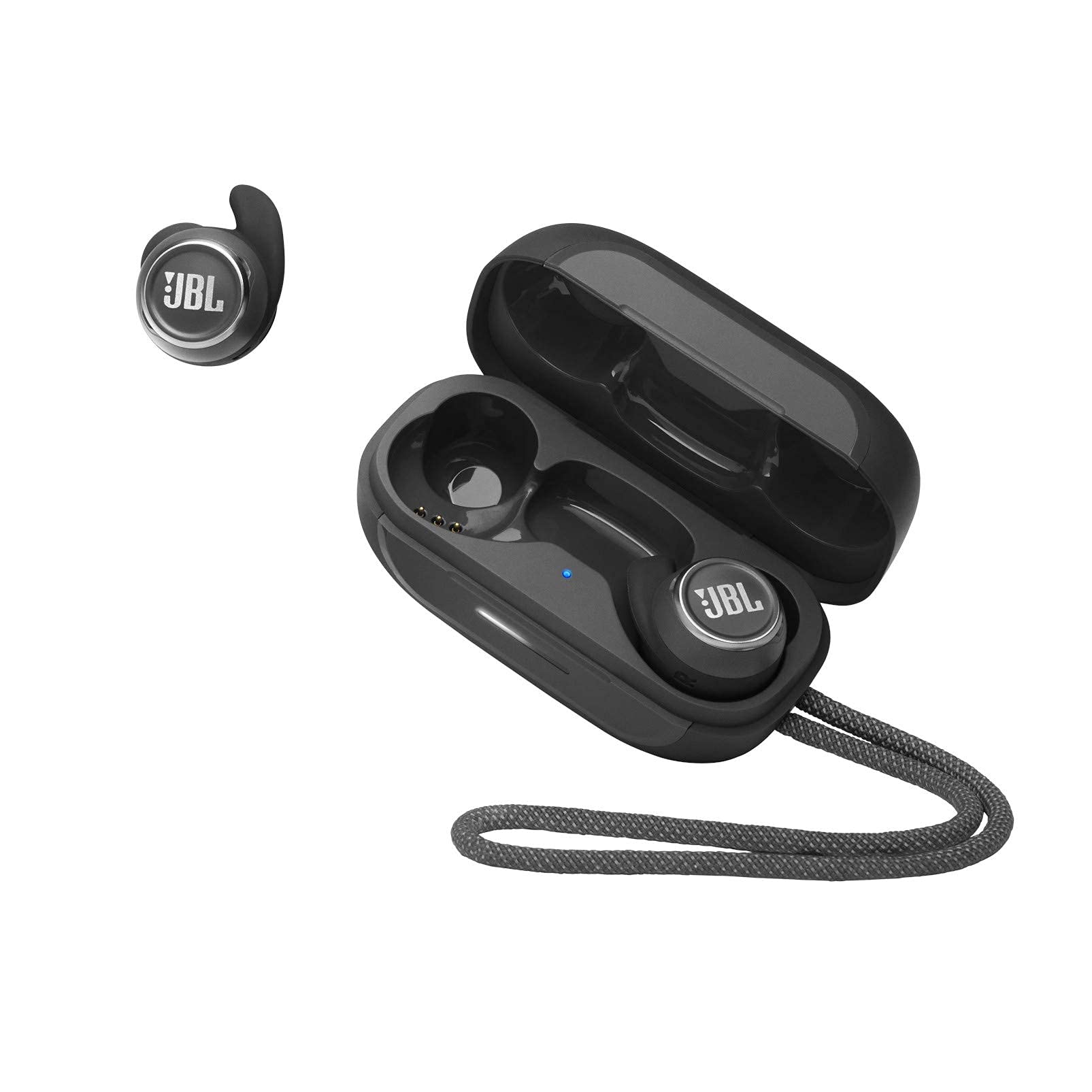 JBL Reflect Mini True Wireless Noise Cancelling In-Ear Earbuds - Black (Renewed) | Bluetooth 5.0 | 24H Playtime | IPX7 Waterproof | for Running, Gym & Workouts