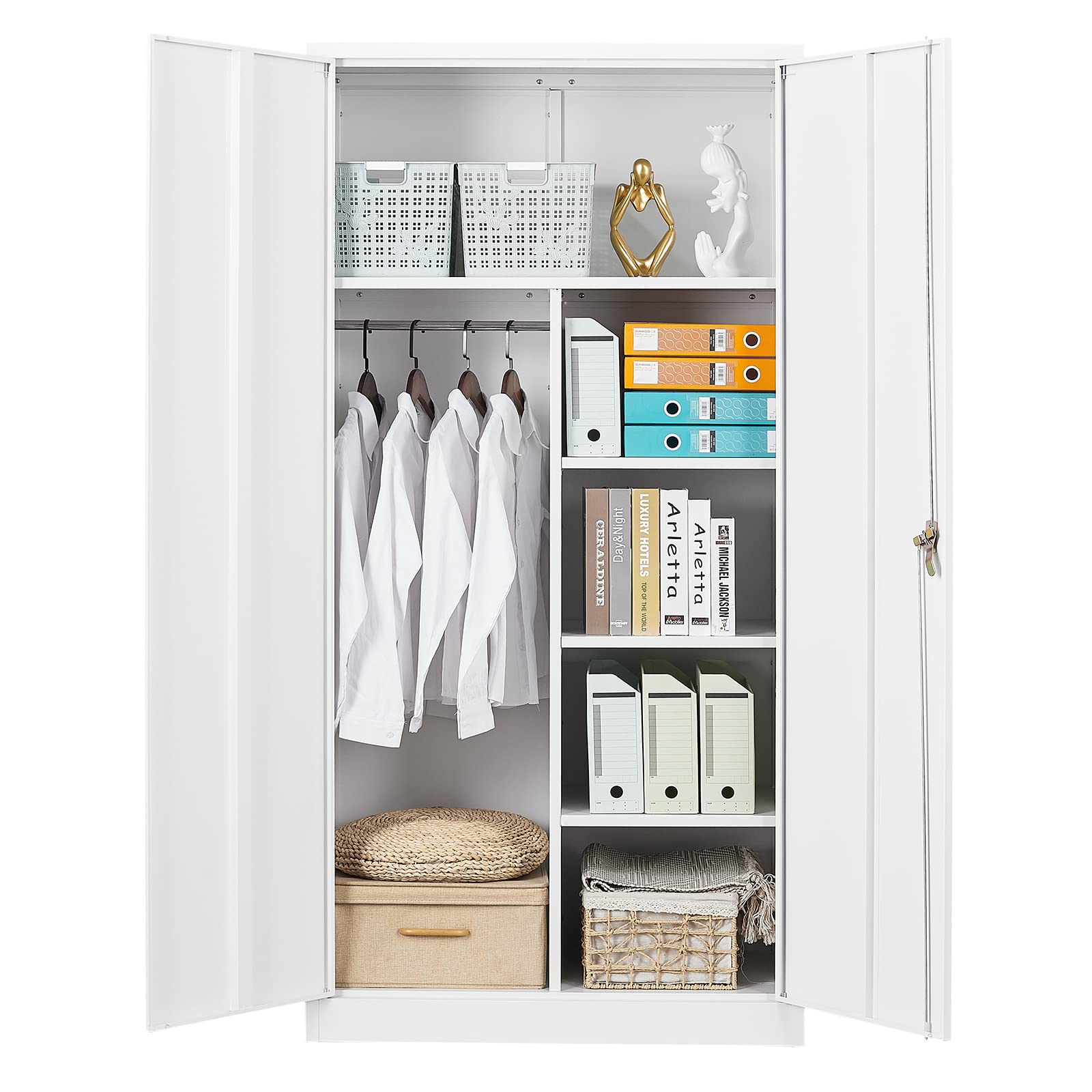 STANI Lateral File Cabinet - Metal Storage Cabinet with Adjustable Shelf & Lockable Drawer | Home Office & School Filing Solution | Perfect for Document Organization & Office Supplies Storage