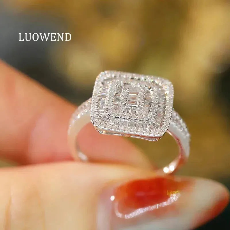 18K White Gold Diamond Engagement Ring for Women - 0.85 Carat Natural Diamond Wedding Ring, Elegant Luxury Jewelry for Proposals, Anniversaries & Special Occasions