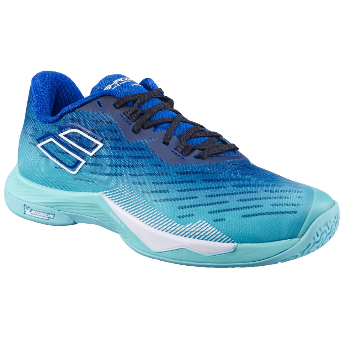 Babolat Shadow Tour Wide Men's Indoor Court Shoes for Tennis & Badminton - Ceramic Blue - Non-Marking Sole for Gym & Sports Courts