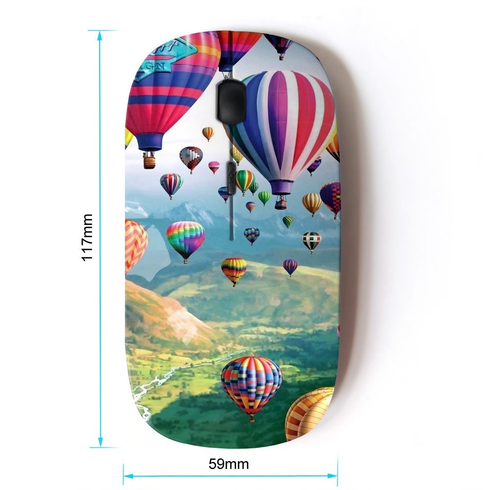 2.4G Wireless Optical Mouse with Balloon Hot Air Sky Design - Ergonomic Comfort for Office, Gaming & Travel Use