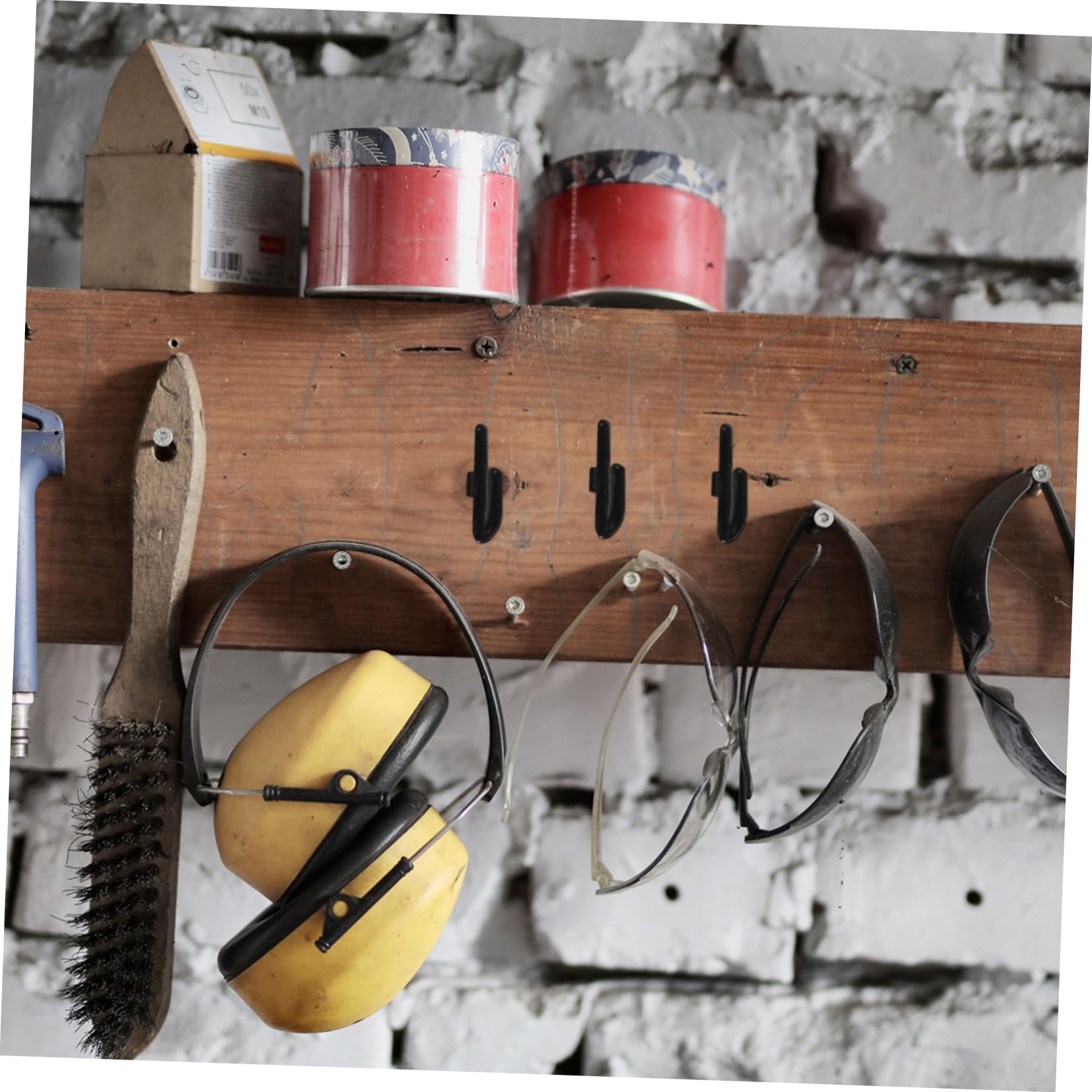 FELTECHELECTR 20-Piece Heavy Duty Plastic Pegboard Hooks Set - Durable Garage & Home Organization Hooks for Tools, Kitchen Utensils, and Workshop Storage