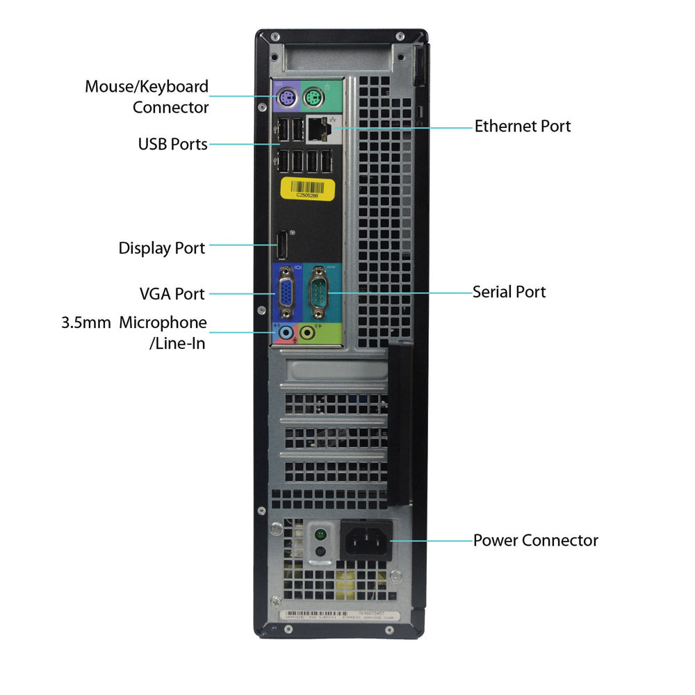 Dell Optiplex 790 DT SFF Desktop Computer - Intel Dual Core i3-2120 3.30GHz, 8GB DDR3 RAM, 120GB HDD, Windows 10 Pro 64-Bit, WiFi - Perfect for Home Office, Small Business & Everyday Computing