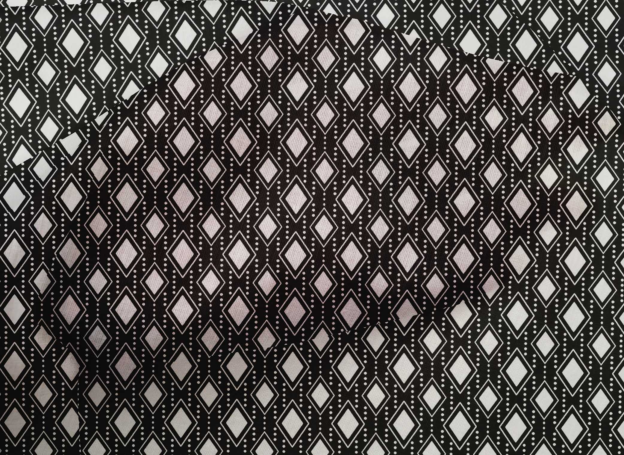 oneOone Cotton Poplin Black Christmas Dress Fabric - 42 Inch Wide Printed Material by The Yard | Perfect for Holiday Dresses, Skirts, and DIY Christmas Crafts