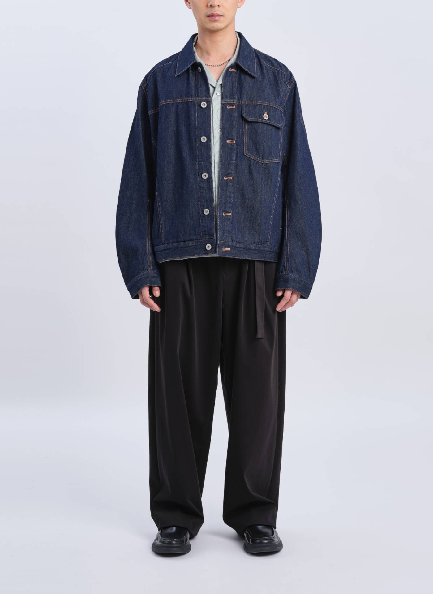 Indigo Cotton Linen Denim Jacket for Women - Vintage Washed Denim Coat with Button Front - Casual Outerwear for Spring, Fall & Travel