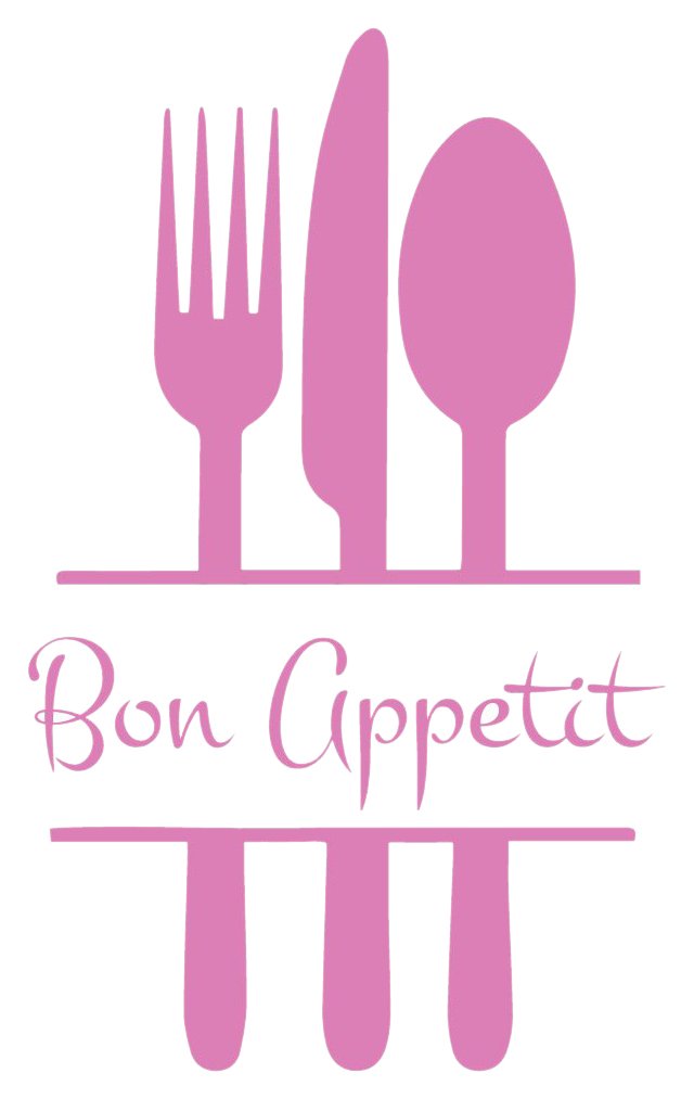 Bon Appetit Kitchen Wall Decal - Bubble Gum 57x35