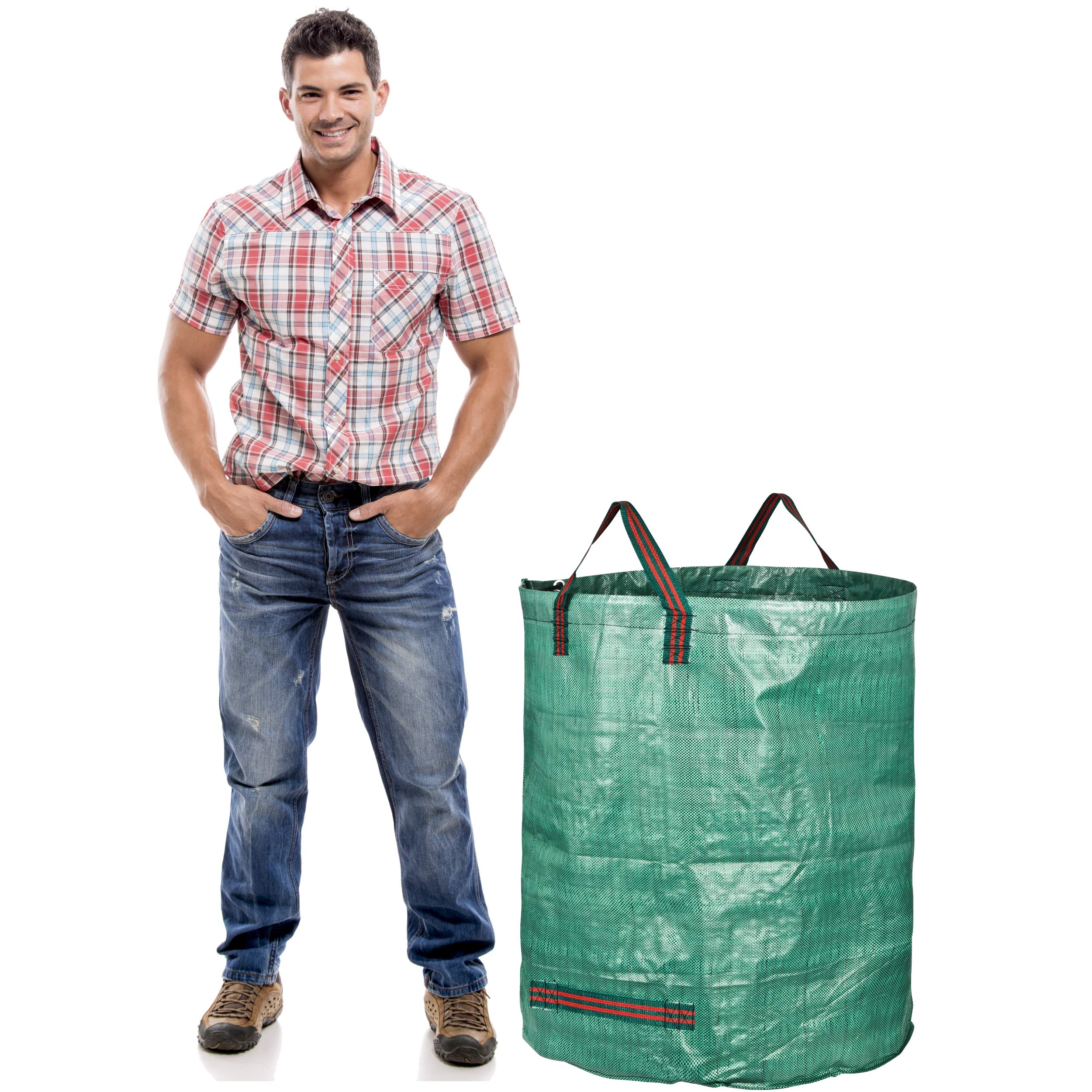 3-Pack 80 Gallon Heavy Duty Reusable Garden Waste Bags - 33