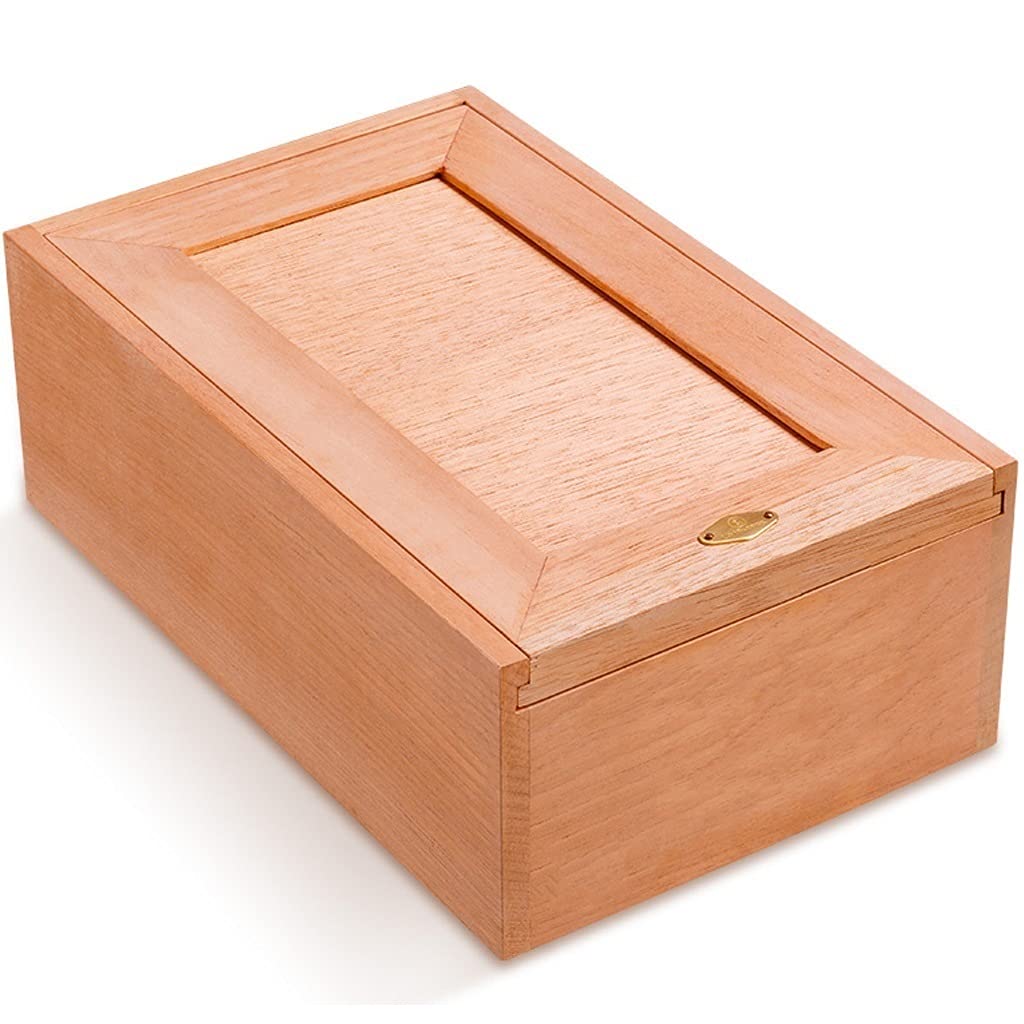 Premium Large-Capacity Handmade Cedar Cigar Humidor - Holds 50 Cigars, Natural Wood Storage Box (33.5x21x12cm) - Perfect Gift for Men & Cigar Aficionados - Ideal for Home, Office, or Cigar Lounge Storage
