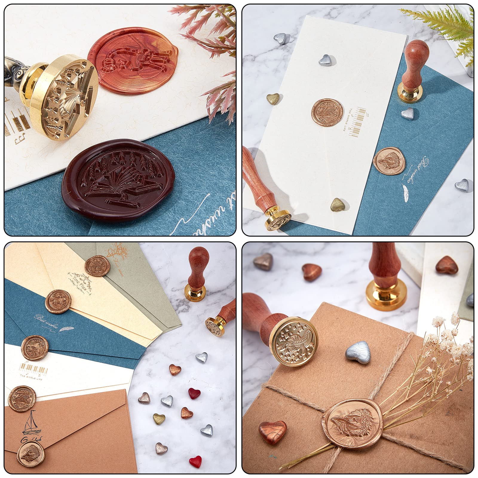 Premium Wax Seal Kit with Iron Wax Furnace - 240pcs Wax Beads, Spoon, 4 Pens & 6 Candles - Perfect for Wedding Invitations, Valentine's Gifts & DIY Crafting (Purple, Red, Teal, Green, Pink) - Elegant Sealing Solution for Letters, Cards & Special Occasions