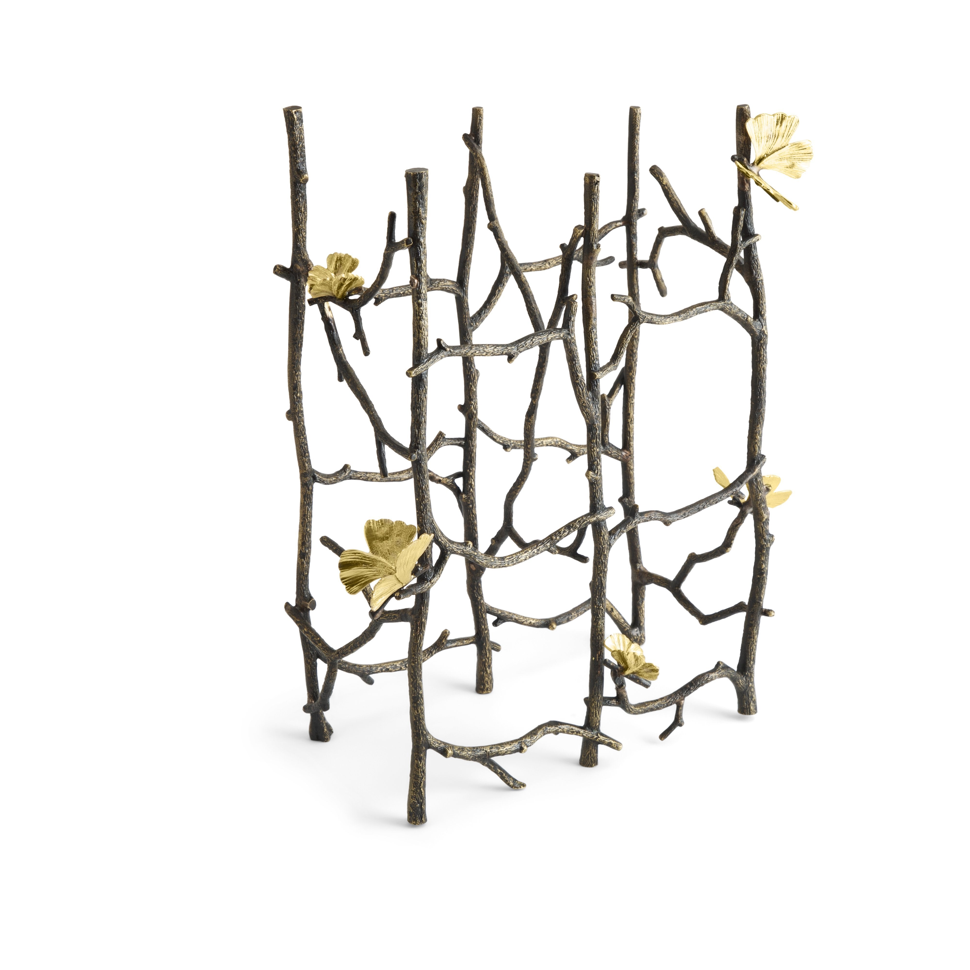 Butterfly Ginkgo 6 Bottle Wine Rack - Elegant Wooden Wine Storage for Kitchen, Dining Room, or Bar Display