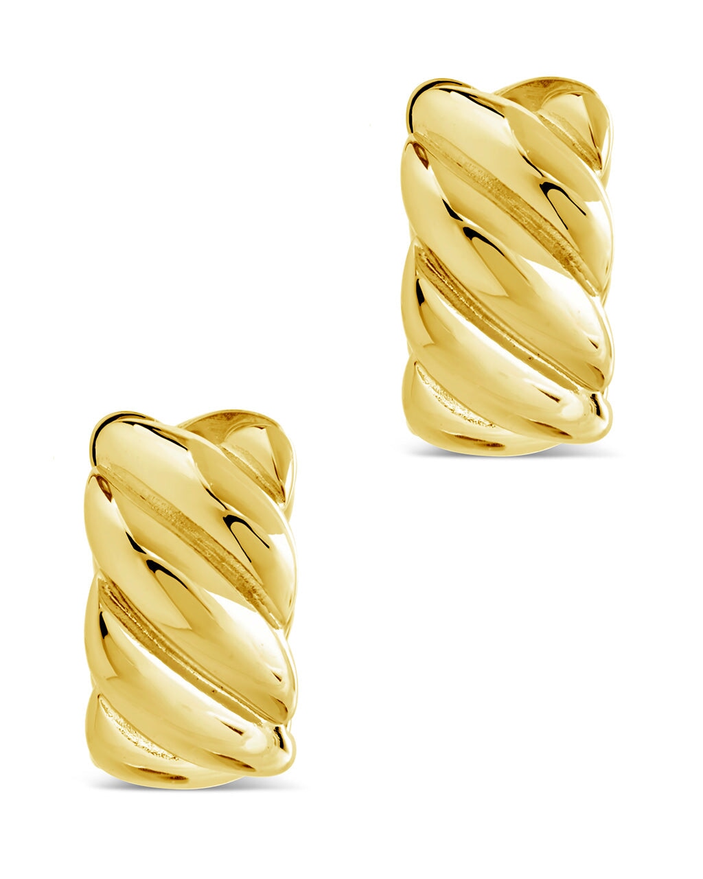Bailey Twist Micro Hoop Earrings - 14K Gold Plated Small Hoops for Women | Everyday Minimalist Jewelry for Work, Date Night & Casual Outfits