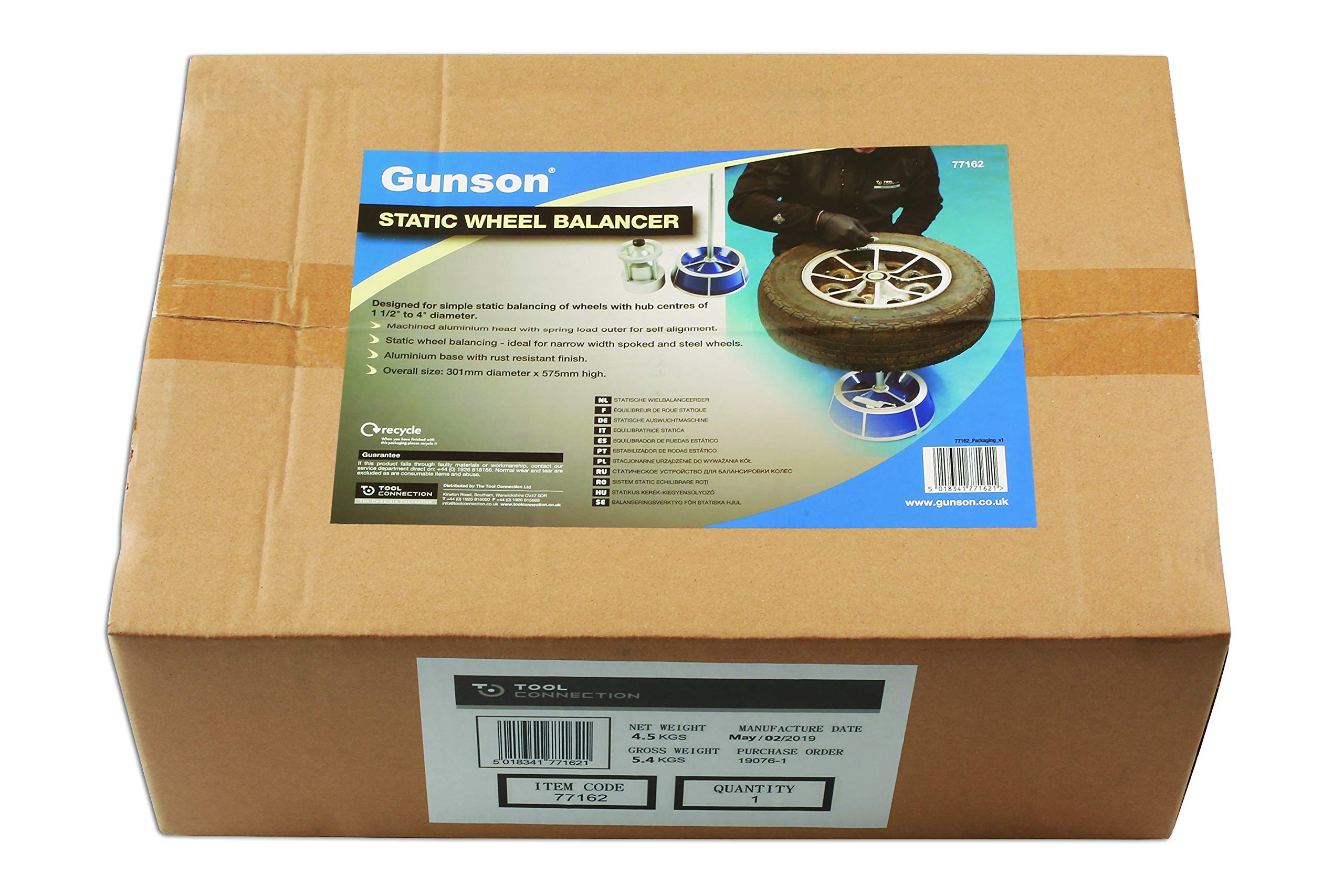GUNSON 77162 Professional Static Wheel Balancer - Perfect for Car, Motorcycle & ATV Tires - Easy DIY Wheel Balancing at Home or Garage