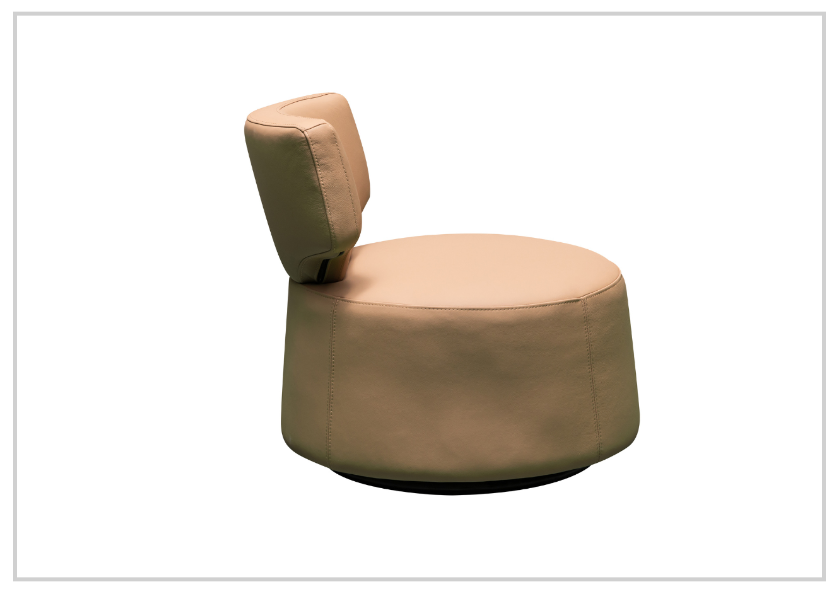 Klaussner Pavia Leather Swivel Chair with Foam Back & Seat Cushion - Modern Office Chair for Home & Office Workspace, Comfortable Desk Chair for Working, Studying or Gaming
