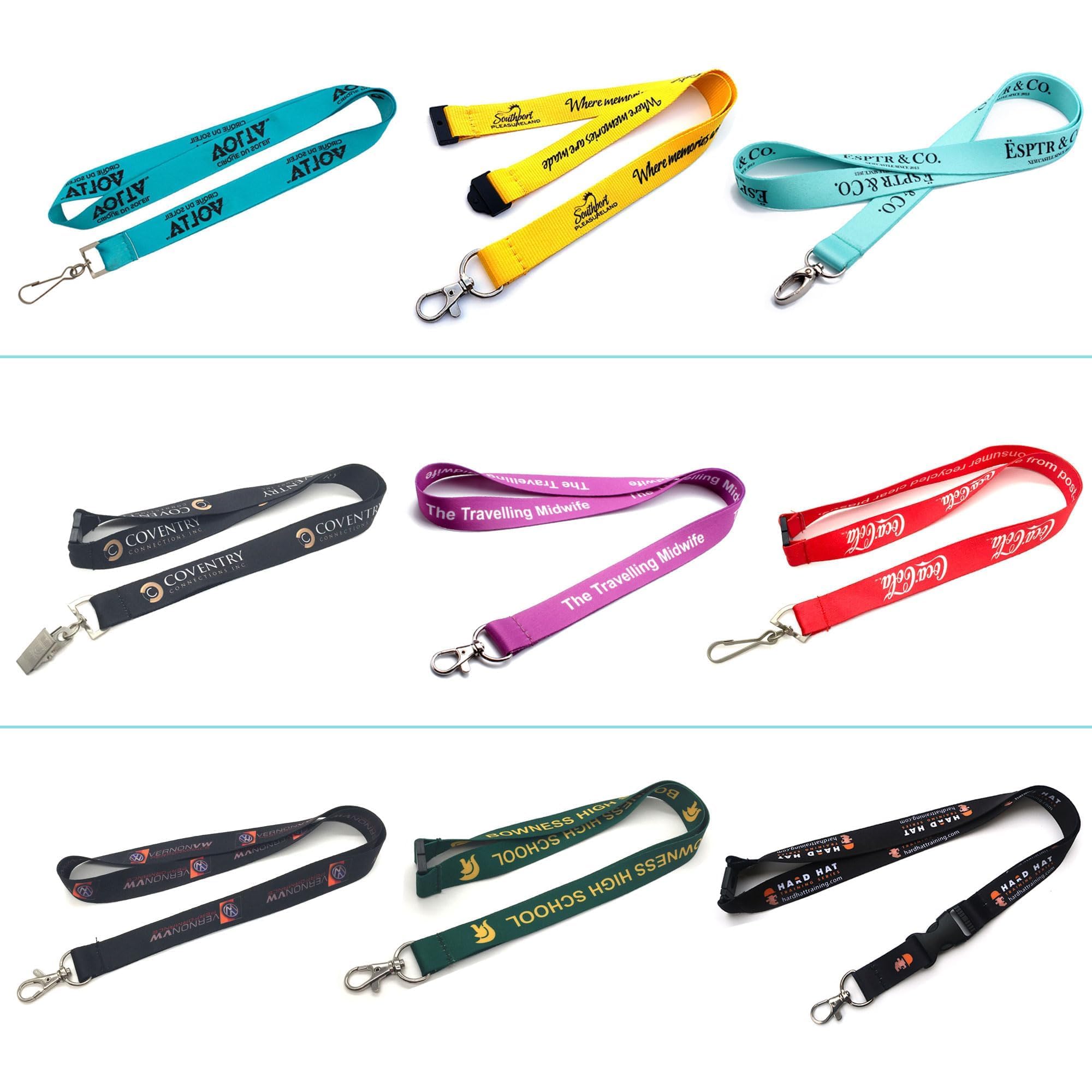 Custom Lanyards with Logo - ID Badge Straps for Work & School