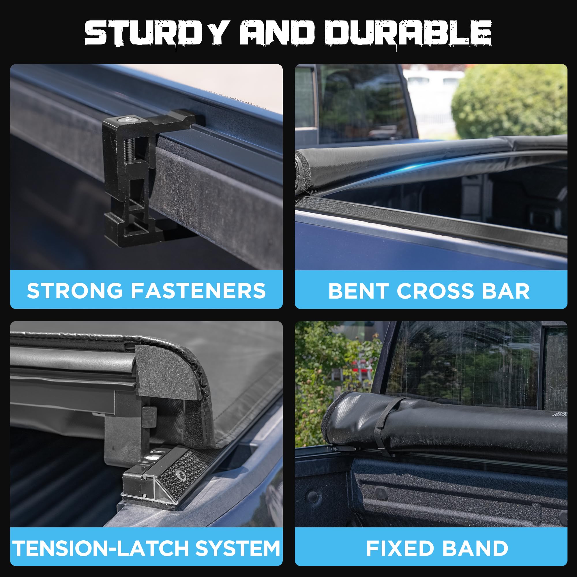 Dodge Ram 1500/2500/3500 Truck Bed Tonneau Cover - Soft Roll Up Style for 6.4 ft Standard Box (2002-2024 Models, Excludes 2019-2024 1500 New Body & Rambox) | Weatherproof Protection for Cargo & Outdoor Gear
