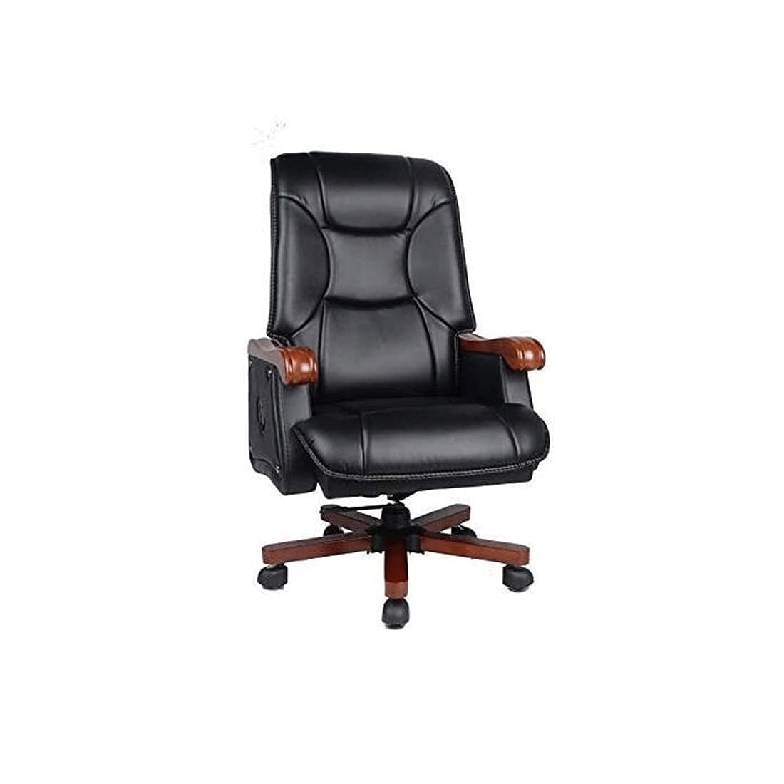 Ergonomic Executive Office Chair - High Back Leather Swivel Chair with Adjustable Height for Boss, Conference & Business Meetings (Black) - Perfect for Home Office, Corporate Workspaces & Professional Environments