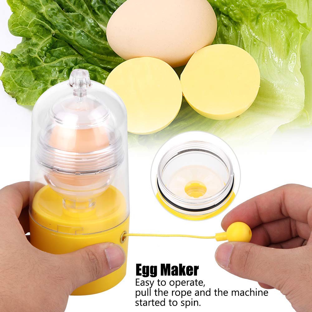 Fdit Portable Egg Scrambler - Hand-Powered Golden Egg Maker & Yolk Mixer - Kitchen Gadget for Perfectly Blended Eggs - Ideal for Baking, Cooking & Breakfast Prep