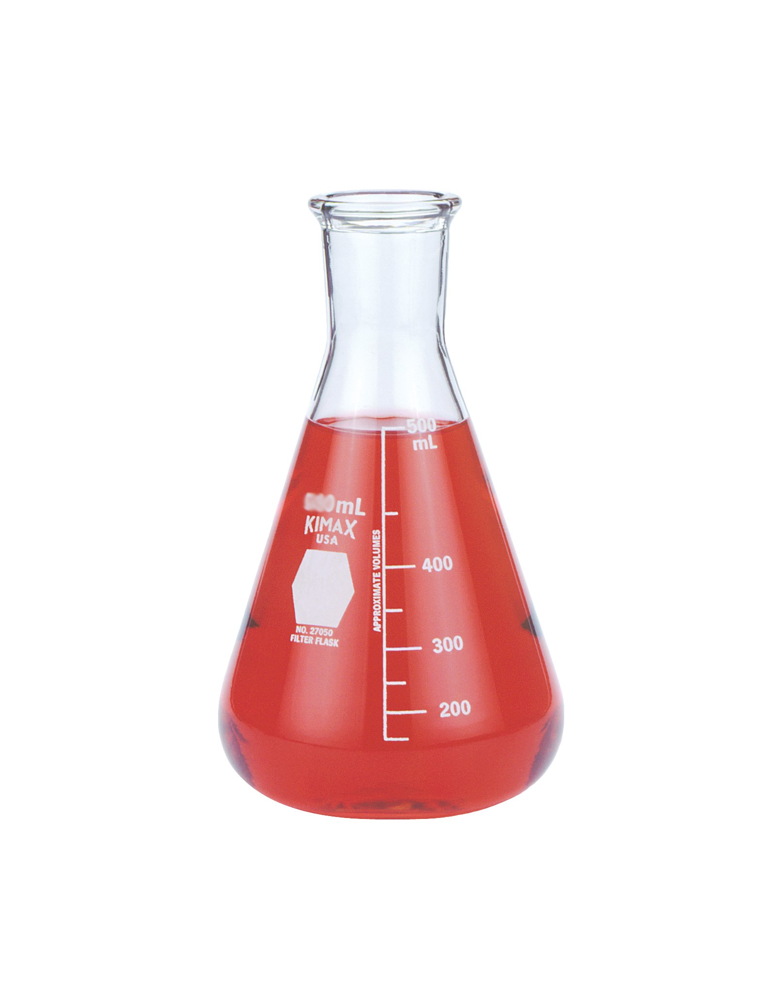 Kimax Heavy Wall Erlenmeyer Filtering Flask 4000ml with Capacity Scale - Lab Glassware for Chemistry Experiments, Distilling & Scientific Research