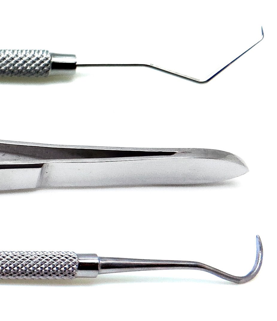40 Pcs Dental Examination Kit - Mirror 5, Explorer 23/17, Sickle Scalar, Meriam Tweezer - Professional Dental Diagnostic Instruments for Dentists & Hygienists - Perfect for Dental Clinics, Schools & Home Use